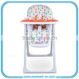 Hot Sale Baby Feeding Wheel High Chair Adjustable Height and Backrest thumbnail-5