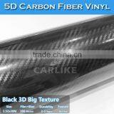 Factory Price 1.52*20m High Glossy Black 5D Carbon Fiber Car Vinyl thumbnail-1