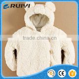 wholesale clothes for kids man-made fur winter coat with hood