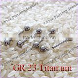 Internal Thread High Polish Gr23 Titanium Custom Tongue Ring [ST-007]