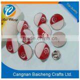 Unique Turkey National Flag Round Metal Badge/lapel With Butterfly Button in Cheap Price and Good Design for Your Requestments thumbnail-2