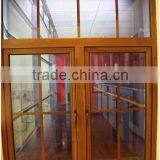 Solid Wood Built-in Grill Open Outward With True Mullion Double Glazed Window thumbnail-1