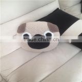 crochet round cotton dog style cushion infant nursery round cushion