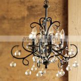 12.10-9 contrast of clear crystal balls and a blackened finish give dramatic style CHANDELIER