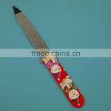 ZJC-019 9cm Christmas Design Patterm Metal Handle Nail File Promotional Gifts