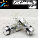 New Design!!! 3156 75W LED Chips SMD C Ree White Mirror Reflector Car FOG DRL LIGHT BULB LAMP 12V-24V Fog Lights DRL Light