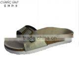 2016 New Style Women Cork Slipper Golden Luster Simple Fashion Cork Slipper