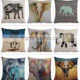 Factory Selling Animal Elephant Design Sofa Seat Pillow Case for Home Decoration Custom Print Pillow Cover thumbnail-2