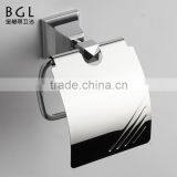 New Design Zinc Alloy Accessories Chrome Finishing Wall Mounted Waterproof Toilet Paper Holder With Lid for Bathroom