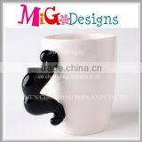 Best Seller Personalised China Moustache Handle Mugs Ceramic thumbnail-1