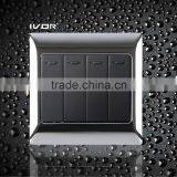 Super-luxury Design 4 Gang Wall Switch With LED Night Light