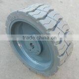 20 ft Electric Narrow Scissor Lift Tire 12.5x4.25 Solid Non-marking Tyre for Haulotte Optimum 6 thumbnail-4