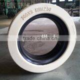 White Smooth Solid Tire Type and ISO Certification Tire for Lifing Platform thumbnail-3