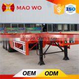 China Export 3 Axle 20ft 40ft Skeleton Container Semi Trailer for Sale thumbnail-4