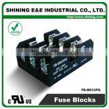FB-M033PQ Panel Mounted 30A 3 Way Equal To Bussmann Class M Fuse Base