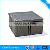 Saving Sapce Outdoor Furniture Synthetic Rattan Wicker Dining Table And Chair thumbnail-1