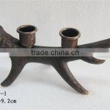 Hot Selling Resin Antique White Deer Antler Candle Holder thumbnail-1
