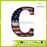 Store More Star-stripe Letter C Metal LED Light For Wall Art thumbnail-1