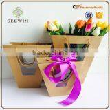2017 New Design Craft Paper Flower Bag/ Craft Bag With Window for Flower thumbnail-2