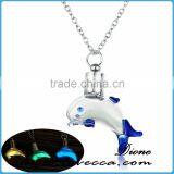 Fish Locket Glow In The Dark Pendant Glowing Luminous Light Up Christmas Necklaces thumbnail-1