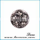 Custom Jewelry Enamel Snap 20mm Metal Crystal Snap Button Bracelet thumbnail-1