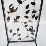 RH-4719 Hammered Wood Top Aviary Wrought Iron Metal Console Table thumbnail-6
