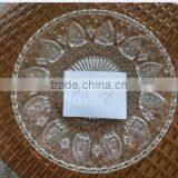 New Design Clear Glass Plate With Flower Design thumbnail-1