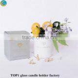 Glass Candle in Colored Jar Wit Lid thumbnail-4