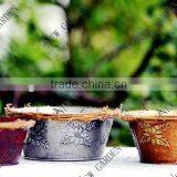 Small Rattan and Metal Flower Pots for Sale Wholesale thumbnail-1