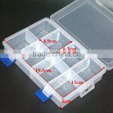 20cm Clear PP Plastic DIY Accessories Divider Box Jewelry Makeup Storage Box With 8 Compartments thumbnail-3