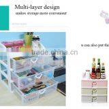 Office Plastic 3 Tiers Storage Drawer Desk Organizer Cabinet thumbnail-5
