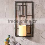 Contemporary Elegant Wall Art Candle Sconce Black Wrought Iron Candle Holders thumbnail-3