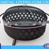 Outdoor Bronze Crossweave Fire Pit - Large thumbnail-1