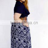 Plus Size Geometrical Printed Skirt thumbnail-3