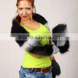 Design Hot Selling Print/embroidery Logo Faux Fur Faux Fur Boa Scarf thumbnail-1
