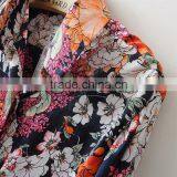 2015 Latest Hot Sell European Summer Hot Sale Flower Style Shirt Women Tee Shirt thumbnail-4
