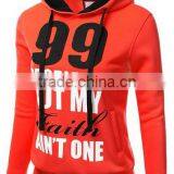 Women's Basic Graphic Words Printed Pullover Long Sleeve Hoodie thumbnail-4