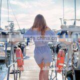 Womens Ruffle Striped Jumpsuit Girls Sexy Romper thumbnail-4