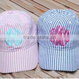 New Arrival Promotional Personalised Custom Seersucker Baseball Cap thumbnail-1