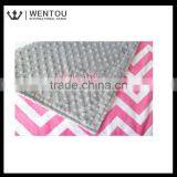 Custom Baby Girl Chevron Stroller Blanket thumbnail-2
