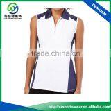 New Style Fashion Sleeveless Dry Fit Golf Polo Shirts Breathable With Custom Logo thumbnail-1