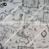 New World Map Fabric Map Pattern Linen Fabric For Tablecloth Sofa Decorations thumbnail-2