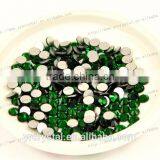 Round Shape Emerald Color Silver Base Crystal Rhinestones Flat Back Diamond thumbnail-1