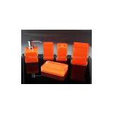 Orange Resin Bathroom Accessories Sets