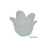 Sell High Clear and Frosty Glass Candle Holder thumbnail-1