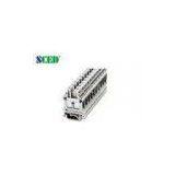 Width 12.2mm AWG 22 - 4 Grey Din Rail Terminal Blocks for Electric Lighting 600V 85A