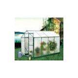 Polycarbonate Compact Walk In Greenhouse / Aluminum Frame DIY Greenhouse With Single Door