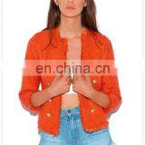 Outdoor Fashion New View Ladies Bright Orange Tweed Blazer Jacket thumbnail-4