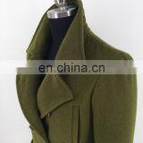 Wide Lapels High Back Slit Women Wool Coat thumbnail-5