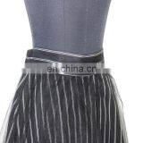 Hot Sale Knee Length Double Layers Stripe Lining Round Mesh Skirt thumbnail-5